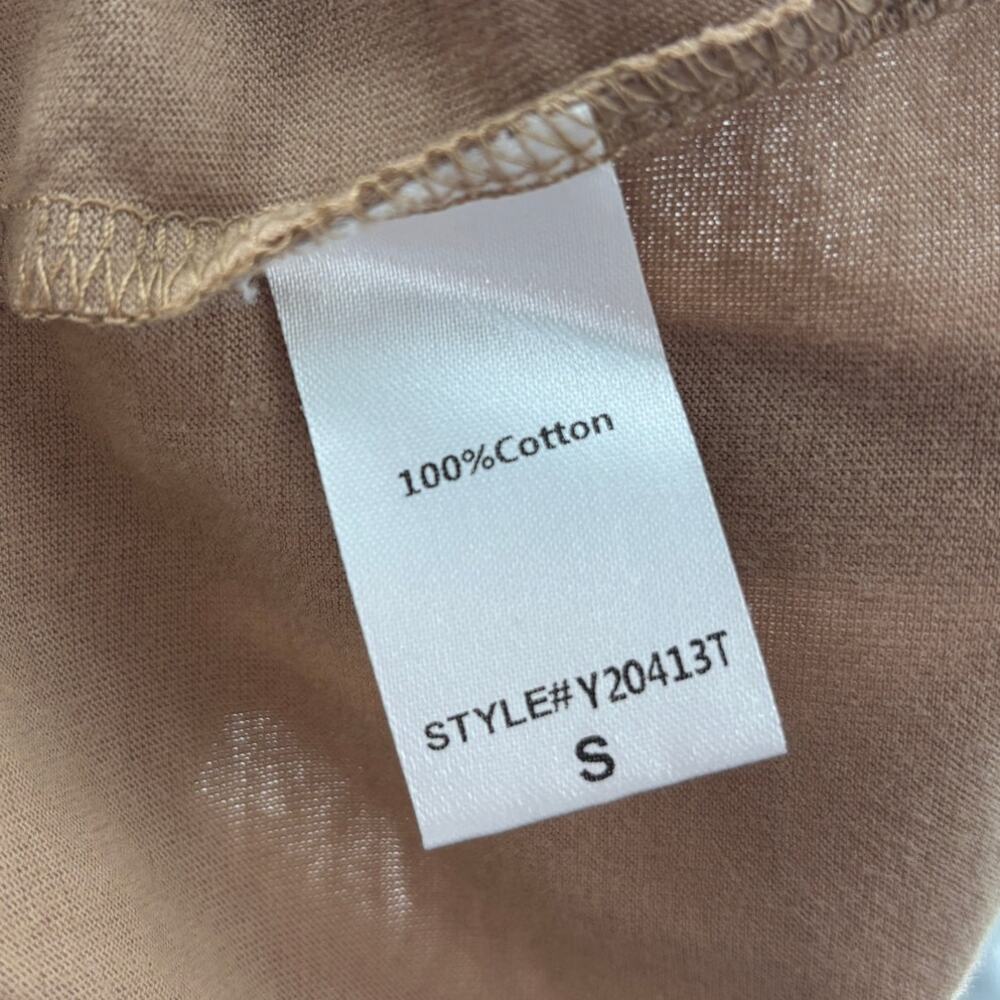 Tuckernuck Pomander Place Tan Vesty Puff Sleeve Cotton Top - Picture 11 of 12